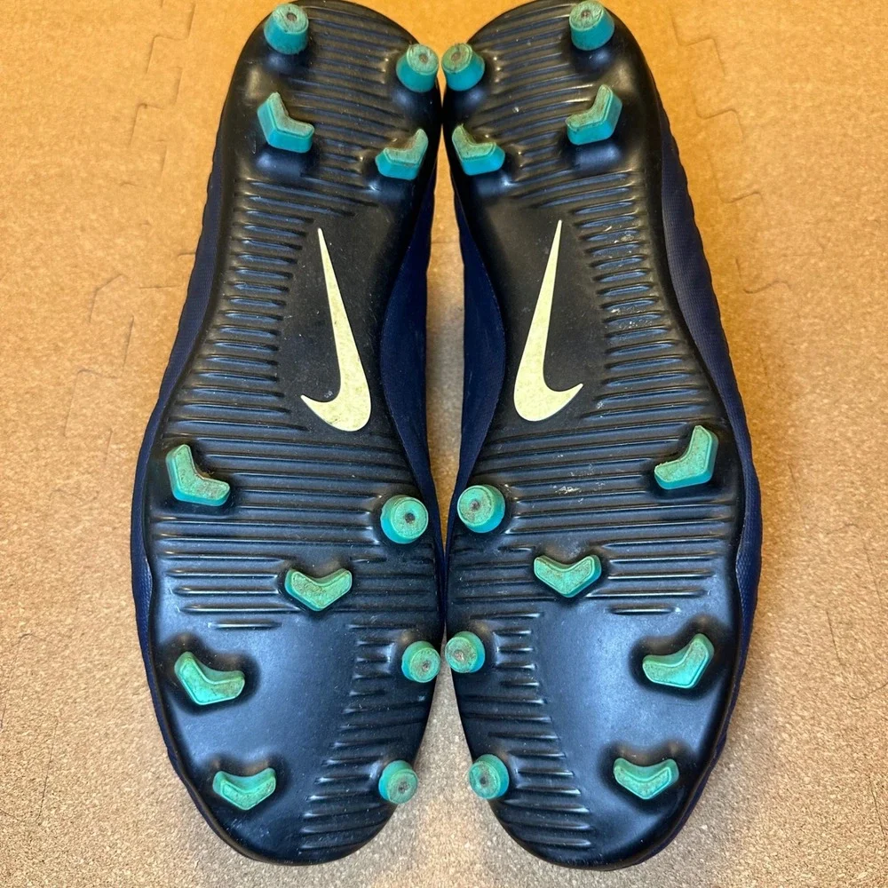 Nike Hypervenom Phelon III FG Mens 11.5 Navy Blue Soccer Cleats 852547-414 Firm